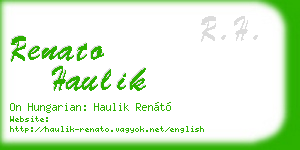 renato haulik business card